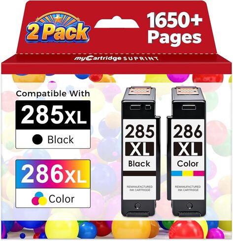 PG-285XL CL-286XL Replacement for Canon 285 and 286 Ink Cartridges PG-285 XL Black CL-286 XL Color Work with Canon Pixma TS7720 TS7722 TR7820 Inkjet Printer Ink Cartridges, 3X High Yield (Black Color) in Kuwait