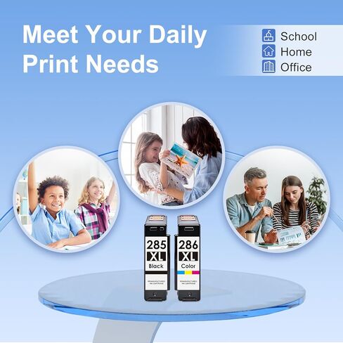 PG-285XL CL-286XL Replacement for Canon 285 and 286 Ink Cartridges PG-285 XL Black CL-286 XL Color Work with Canon Pixma TS7720 TS7722 TR7820 Inkjet Printer Ink Cartridges, 3X High Yield (Black Color) in Kuwait