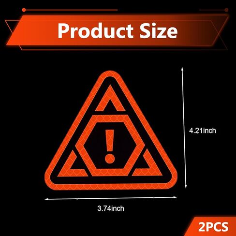 2 PCS Car Warning Stickers, Night High-Visibility Safety Reflective Decals, Self-Adhesive Waterproof Rear Bumper & Body Caution Signage Sticker, Universal for Most Cars (Red & Green) in Saudi Arabia