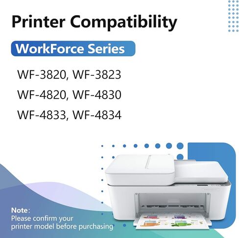 استبدال خراطيش الحبر المعاد تصنيعها لحزمة التحرير والسرد من خراطيش الحبر Epson 822XL 822 XL تعمل مع طابعات Workforce Pro WF-3820 WF-3823 WF-4820 WF-4830 WF-4833 WF-4834 (5 عبوات) in Kuwait
