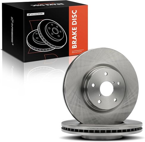 دوارات فرامل قرصية A-Premium مقاس 12.42 بوصة (315.5 مم) متوافقة مع موديلات مختارة من سوبارو - Outback 2015-2019، Legacy 2015-2016، B9 Tribeca 2006-2007، Tribeca 2008-2014، WRX، مجموعة مكونة من قطعتين in Kuwait