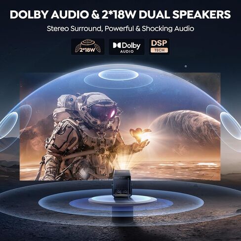 جهاز عرض ذكي 4K [VIDAA Live TV & 36W Dolby & Voice Control] مع WiFi6 وبلوتوث، جهاز عرض قصير المدى متوافق مع Netflix، التركيز التلقائي AI، HDR10، جهاز عرض المسرح المنزلي للأفلام الخارجية in Kuwait
