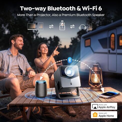 جهاز عرض ذكي 4K [VIDAA Live TV & 36W Dolby & Voice Control] مع WiFi6 وبلوتوث، جهاز عرض قصير المدى متوافق مع Netflix، التركيز التلقائي AI، HDR10، جهاز عرض المسرح المنزلي للأفلام الخارجية in Kuwait