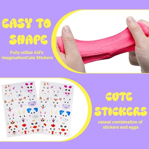 24pcs Prefilled Easter Eggs with Butter Slime, Stuffers Non-Sticky Putty Slime for Kids Easter Fillers Hunt Classroom Prize in Saudi Arabia