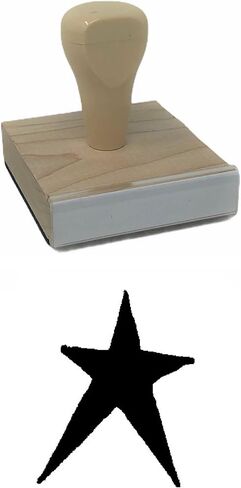 Solid Star Rubber Stamp, 2 X 2'' Wood Stamp in Saudi Arabia