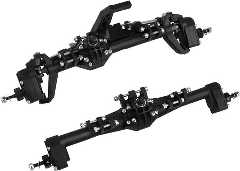 Nylon Front & Rear Portal Axle with Scale Hydraulic Ram for 1/10 RC Crawler Vanquish H10 Optic Capra UTB10 Upgrade in Saudi Arabia