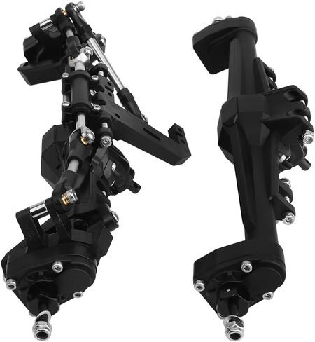 Nylon Front & Rear Portal Axle with Scale Hydraulic Ram for 1/10 RC Crawler Vanquish H10 Optic Capra UTB10 Upgrade in Saudi Arabia