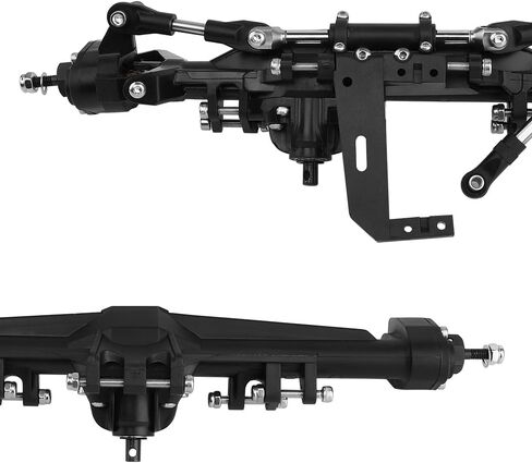 Nylon Front & Rear Portal Axle with Scale Hydraulic Ram for 1/10 RC Crawler Vanquish H10 Optic Capra UTB10 Upgrade in Saudi Arabia