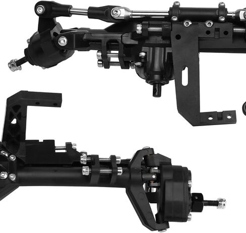 Nylon Front & Rear Portal Axle with Scale Hydraulic Ram for 1/10 RC Crawler Vanquish H10 Optic Capra UTB10 Upgrade in Saudi Arabia