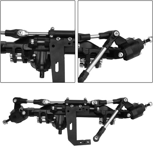 Nylon Front & Rear Portal Axle with Scale Hydraulic Ram for 1/10 RC Crawler Vanquish H10 Optic Capra UTB10 Upgrade in Saudi Arabia