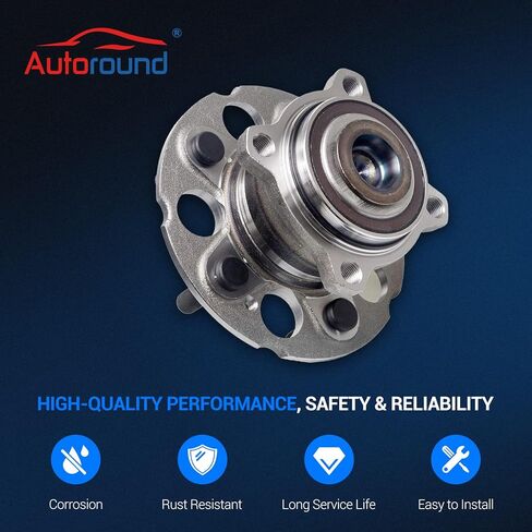 Autoround 512344 FWD Rear Wheel Bearing and Hub Assembly Compatible with Honda CR-V 2007-2011 Crosstour 2012-2015 Accord Crosstour 2010-2011, 5-Lug w/ABS, Set of 2 in Kuwait