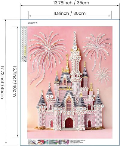 SuuTang 5D Diamond Art Pearl Painting Kits for Adults & Beginner 13.8x17.8 inch, Special Shape Pearl Diamond Art Kits Castle, DIY 3D Plastic Diamond Dots Gem Art Craft, Home Wall Decor Gift in Saudi Arabia