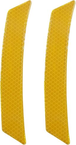 4 Pack Car Reflective Trim Side Marker Stickers, Automotive Exterior Accessories Reflector Guard Side Reflectors, Reflective Strips for Car Outdoor Safety (Yellow) in Kuwait
