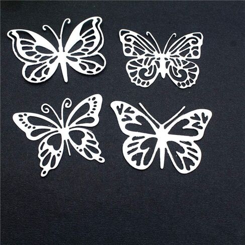 Butterfly Metal Cutting Dies for Card Making, 4 Pieces, Scrapbooking and Paper Crafts DIY Templates in Saudi Arabia