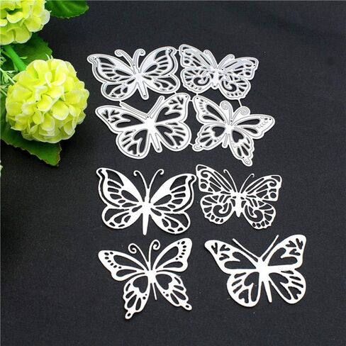 Butterfly Metal Cutting Dies for Card Making, 4 Pieces, Scrapbooking and Paper Crafts DIY Templates in Saudi Arabia