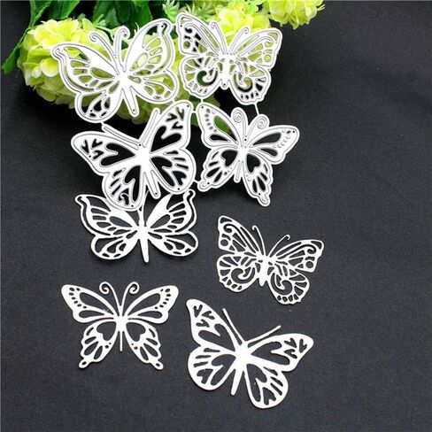 Butterfly Metal Cutting Dies for Card Making, 4 Pieces, Scrapbooking and Paper Crafts DIY Templates in Saudi Arabia