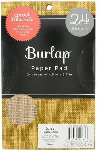 Show-Offs Burlap Texture Paper - 24 Sheets - 4.5 x 6.5 Inch in Saudi Arabia