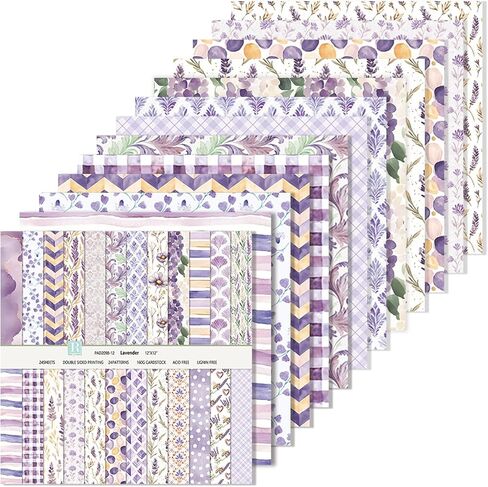 24 Sheets/24 Designs Scrapbook Paper Double Sided Boho Floral decorative craft Pattern Paper for DIY Cards, Junk Journaling, Scrapbooking Supplies and Photo Album Decor (Pink-2078, 12x12 Inch) in Kuwait