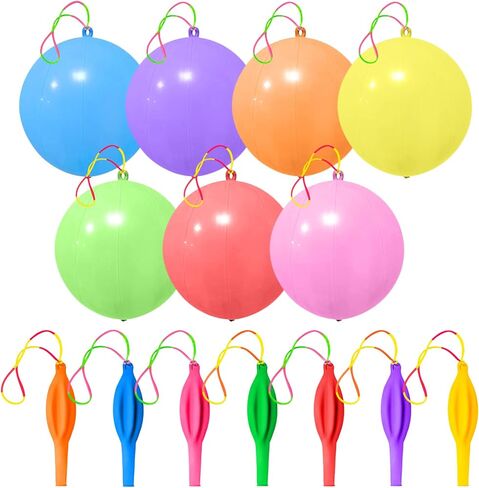 GOLF Punch Balloons,36Pcs Punching Balloon for Kids Heavy Duty Party Favors, Assorted Color Bounce Balloons with Colored Rubber Band Handle for Birthday,Wedding in Saudi Arabia