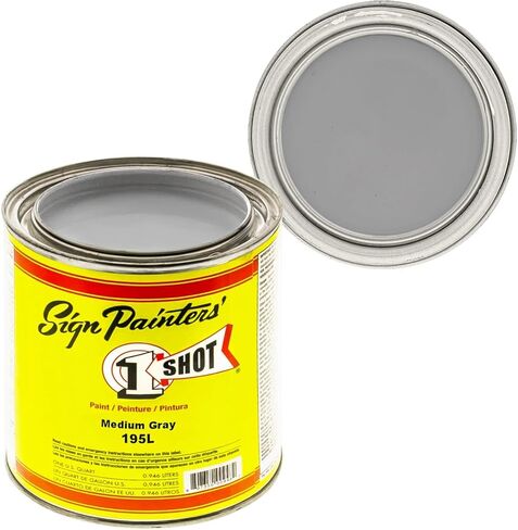1 Shot Lettering Enamel Paint, Professional Pinstriping and Lettering Paint 1 QUART (32 Fl. Oz) 199L/04 (199L- Lettering Black) in Saudi Arabia