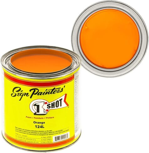 1 Shot Lettering Enamel Paint, Professional Pinstriping and Lettering Paint 1 QUART (32 Fl. Oz) 199L/04 (199L- Lettering Black) in Saudi Arabia