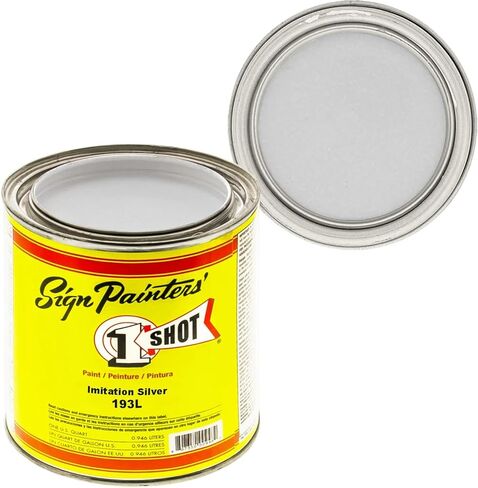 1 Shot Lettering Enamel Paint, Professional Pinstriping and Lettering Paint 1 QUART (32 Fl. Oz) 199L/04 (199L- Lettering Black) in Saudi Arabia