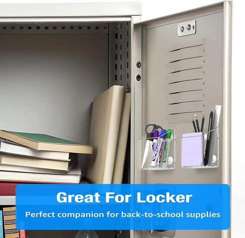 2 Pack Magnetic Marker Holder, Clear Acrylic Pen Pencil Storage Cup Organizer for Whiteboard, Refrigerator, Locker, or Any Iron-containing Metal Surfaces in Saudi Arabia