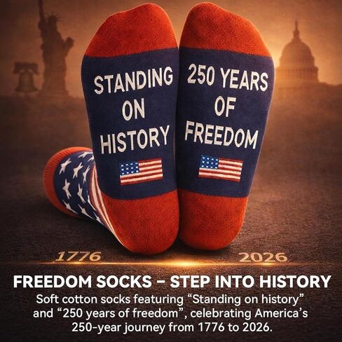 USA 250th Anniversary Merchandise Gift Set – 250 Anniversary USA Hat, 250th Socks, Anniversary Commemorative Coin & 250th Car Magnet – America 250 Merchandise Patriotic Souvenir in Saudi Arabia