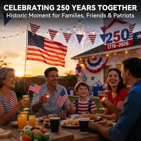 USA 250th Anniversary Merchandise Gift Set – 250 Anniversary USA Hat, 250th Socks, Anniversary Commemorative Coin & 250th Car Magnet – America 250 Merchandise Patriotic Souvenir in Saudi Arabia