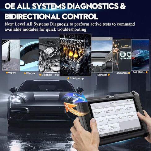 XTOOL D7W Wireless OBD2 Scanner Diagnostic Tool 2024 Upgraded Ver. of D7, Bidirectional Scan Tool, ECU Coding, 36+ Resets, CAN FD & DoIP, All System Scanner for Car with 3-Year Update in Saudi Arabia