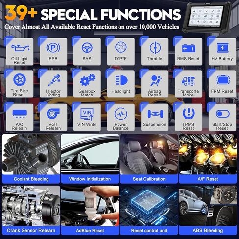 XTOOL D7W Wireless OBD2 Scanner Diagnostic Tool 2024 Upgraded Ver. of D7, Bidirectional Scan Tool, ECU Coding, 36+ Resets, CAN FD & DoIP, All System Scanner for Car with 3-Year Update in Saudi Arabia