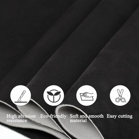 Suede Headliner Fabric with Foam Backing Black Suede Headliner Interior Material for Car/Truck/SUV/RV Roof, Home Repair/DIY Headliner Material Auto Headliner Fabric (Black, 96" L×60" W) in Saudi Arabia