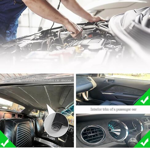 Suede Headliner Fabric with Foam Backing Black Suede Headliner Interior Material for Car/Truck/SUV/RV Roof, Home Repair/DIY Headliner Material Auto Headliner Fabric (Black, 96" L×60" W) in Saudi Arabia