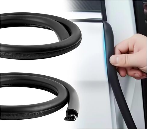 2PCS 2.62FT B Pillar Sealing Strip,Upgraded Rubber Car Door Seal Strip B Pillar with U-Shaped Fixing Steel Strips,Dust-Proof & Noise-Reducing Car Door Weather Stripping in Kuwait