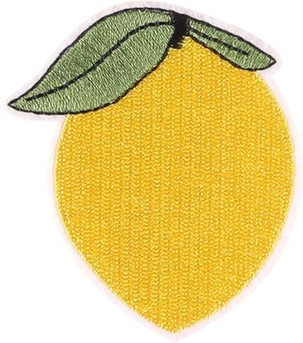 Yellow Lemon Patch Embroidered Cartoon Patch Iron On Motif Applique DIY Clothes T-Shirts Jackets Jeans Sweatshirts Backpacks Bookbag (3 PCS.) in Kuwait