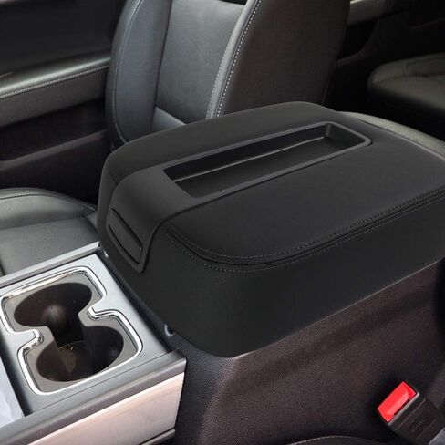 غطاء مسند ذراع لوحدة التحكم المركزية من الجلد الأسود من Auto Dynasty متوافق مع 2007-2014 Chevy Avalanche Silverado Tahoe Yukon XL Sierra in Kuwait