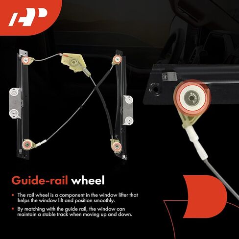 A-Premium Front Left Driver Side Electric Power Window Regulator Without Motor Compatible with Audi TT 2000-2006, TT Quattro 2000-2006 in Kuwait