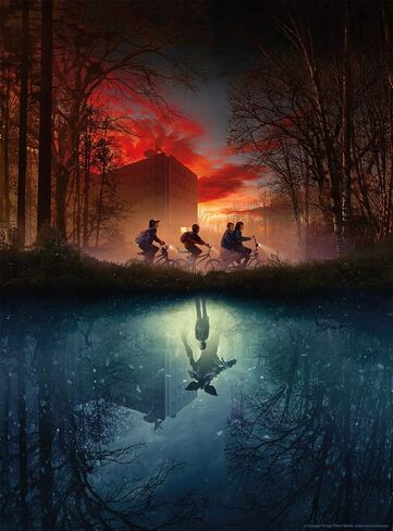 لغز الصور المقطوعة 1000 قطعة من Buffalo Games Stranger Things Missing Friends - 21.25 × 15 بوصة، متعدد الألوان - تجربة تركيب الصور المريحة وهدايا Stranger Things in Kuwait