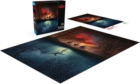 لغز الصور المقطوعة 1000 قطعة من Buffalo Games Stranger Things Missing Friends - 21.25 × 15 بوصة، متعدد الألوان - تجربة تركيب الصور المريحة وهدايا Stranger Things in Kuwait