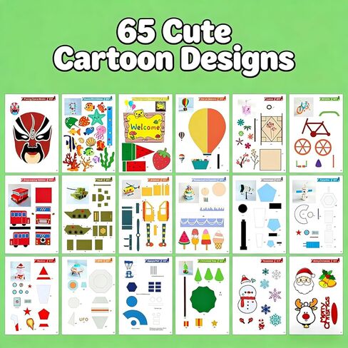 3D Pen Drawing Book with Silicone 3D Pen Mat, Reusable 65 Patterns Stencils for 3D Printing Pen, Colorful Graffiti Template, Ideal DIY Gift for Kids Adults in Saudi Arabia