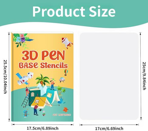 3D Pen Drawing Book with Silicone 3D Pen Mat, Reusable 65 Patterns Stencils for 3D Printing Pen, Colorful Graffiti Template, Ideal DIY Gift for Kids Adults in Saudi Arabia