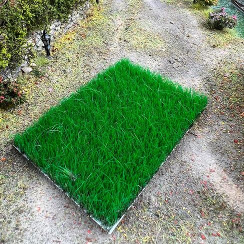 Miniature Grass Tufts (0.4 Inch Height, 5 Colors) - Hand-Tear Grass for Model Railway Diorama, Train Landscape Scenery & Car Diorama Scene Accessories (Autumn Green) in Kuwait