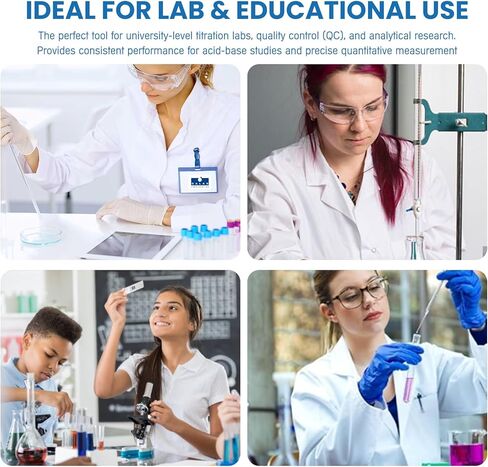 ALWSCI Class A Glass Burette 25ml with PTFE Stopcock, Borosilicate 3.3 Glass, 0.1ml White Graduations, Leak-Free & Grease-Free - for Laboratory Titration & Quantitative Analysis in Saudi Arabia