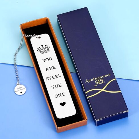 11 Year Anniversary Steel Bookmark Gifts for Her Him, 11th Anniversary Steel Gifts for Women Men, 11 Year Silver Romantic Gift for Him Her Wife Husband Couples Book Lovers Wedding Christmas Valentines in Saudi Arabia
