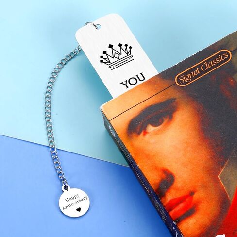 11 Year Anniversary Steel Bookmark Gifts for Her Him, 11th Anniversary Steel Gifts for Women Men, 11 Year Silver Romantic Gift for Him Her Wife Husband Couples Book Lovers Wedding Christmas Valentines in Saudi Arabia