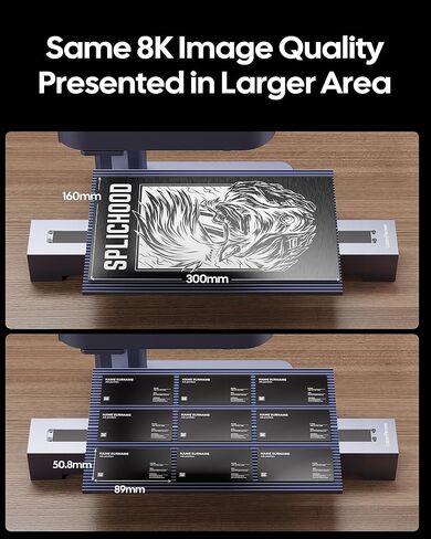LaserPecker Slide Extension for LP2 Plus & LP4 & LP5 – Expands Engraving Area to 300×160mm – Pro Accessory for Batch Production, Phone Cases, Jewelry, Trophies & More in Saudi Arabia