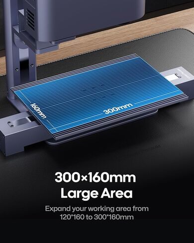 LaserPecker Slide Extension for LP2 Plus & LP4 & LP5 – Expands Engraving Area to 300×160mm – Pro Accessory for Batch Production, Phone Cases, Jewelry, Trophies & More in Saudi Arabia