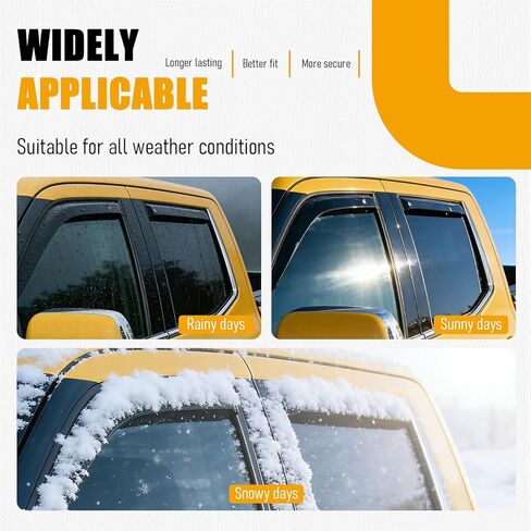in-Channel Window Rain Guards Deflectors Fit for 2022-2025 Toyota Tundra CrewMax Cab Truck Window Wind Vent Visors Deflector Accessories 4Pcs in Saudi Arabia