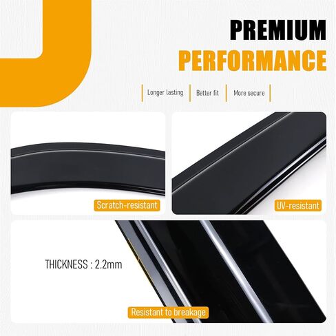 in-Channel Window Rain Guards Deflectors Fit for 2022-2025 Toyota Tundra CrewMax Cab Truck Window Wind Vent Visors Deflector Accessories 4Pcs in Saudi Arabia