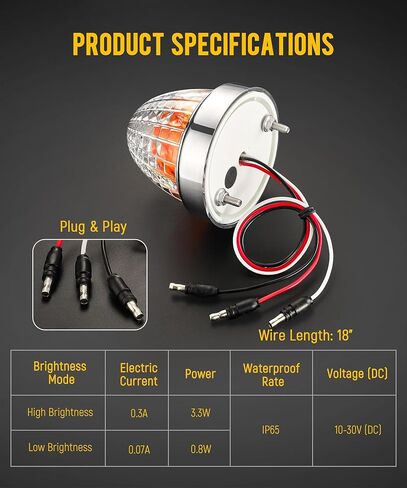 Partsam 2Pcs Glass Watermelon Lights Dual Lens Amber LED Side Marker Turn Signal Lights Chrome Bezel, Outter Trapezoid Innner Diamond-Shaped for Peterbilt Freightliner Trucks Trailers RVs, 10-30V in Kuwait